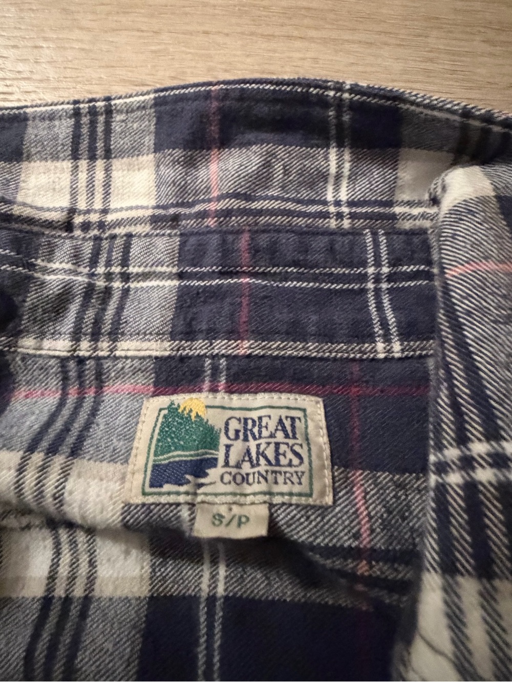 Men's Navy Plaid Button-Down Shirt